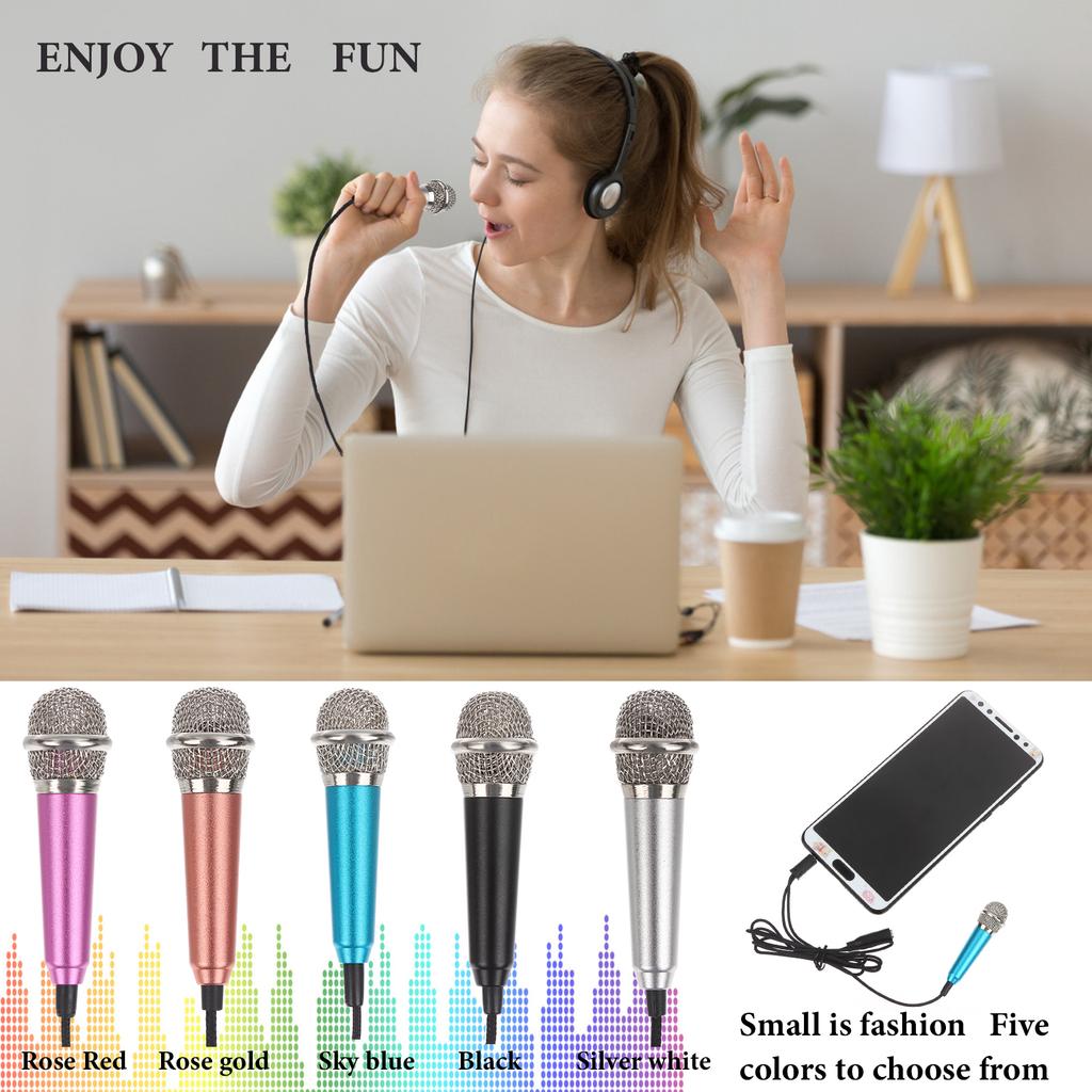 5Pcs Mini Microphone With Omnidirectional Stereo Mic For Voice Recording