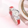 BUREI Analog Quarz Japanisch Gold Leder Geeignet für Geschenk Damen Uhr, Batterie, Wasserdicht, Zifferblatt, Leicht, Schlank, Niedlich, Modisch, Einfach,
