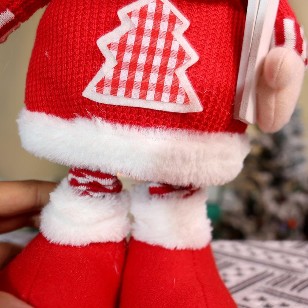 Santa Claus Christmas Telescopic Doll Standing Posture Snowman Elk Decoration  Wall Decoration
