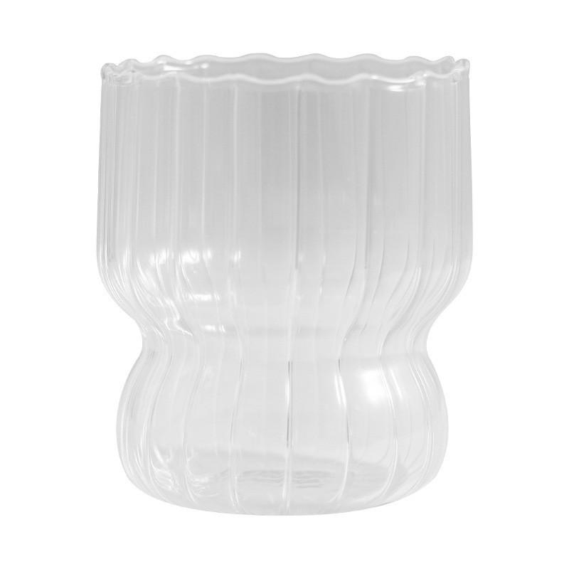 Heat-Resistant Striped Milk & Coffee Ceramic Cup for Microwave, Stove & Juices