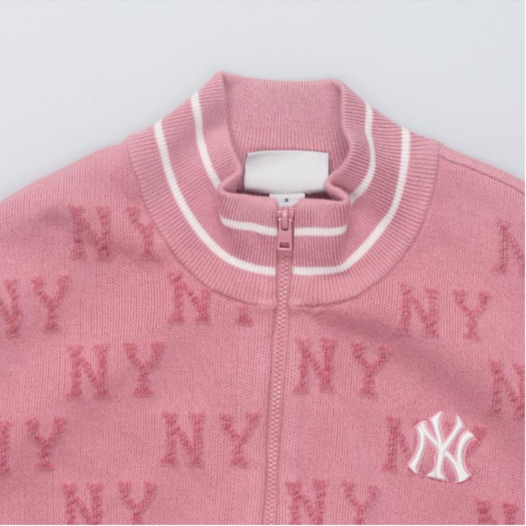 New MLB New York Yankees Cropped Coat Women's Pink 3FKCM0344-50PKS