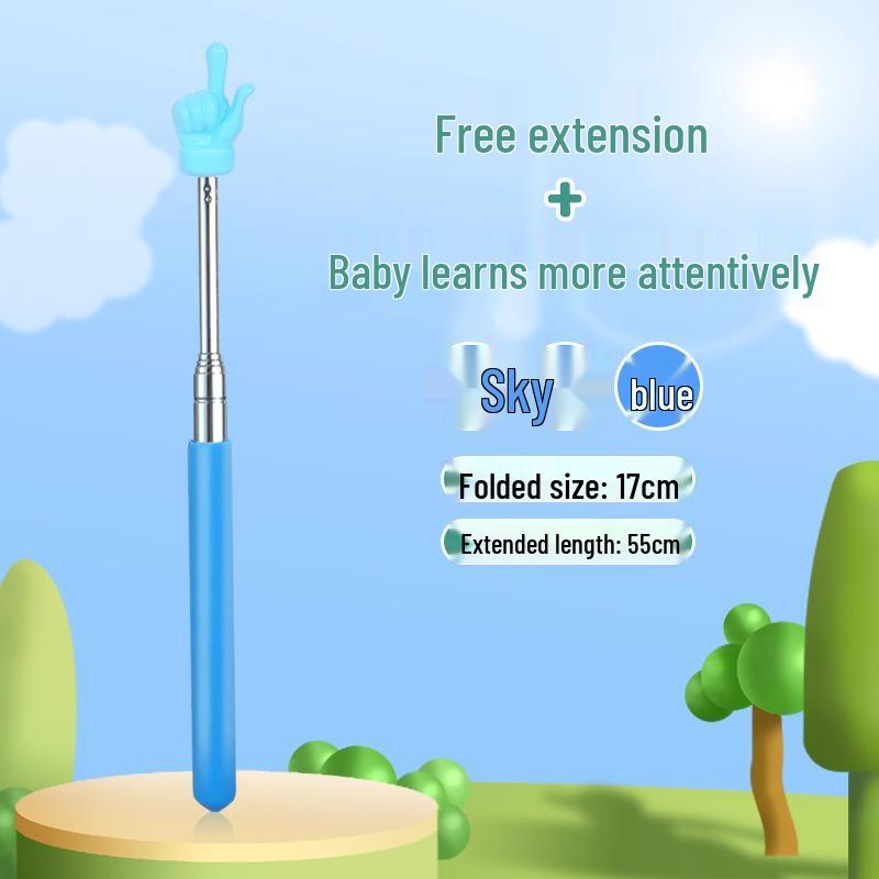 Retractable Teaching Pointer Stick for Classroom and Multimedia Use
