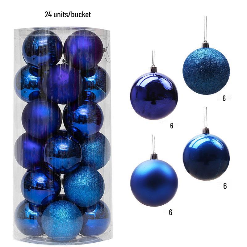 36 Electroplated Plastic Christmas Ball Ornaments for Tree and Window Decoration