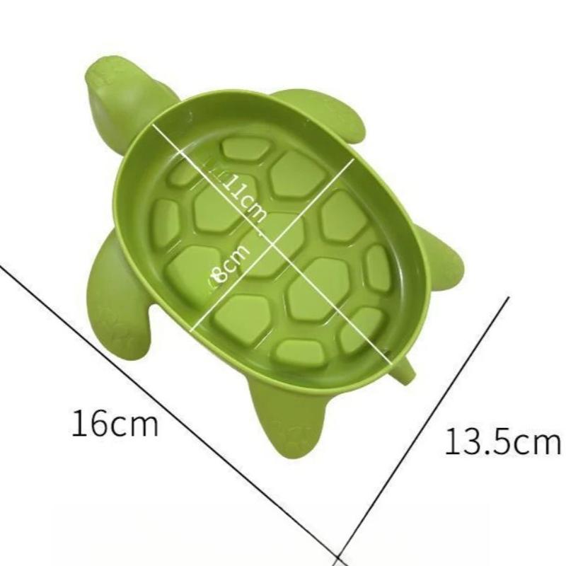 

New 1pc Plastic Turtle Shape Shower Soap Holder Drain Soap Dish Bathroom Accessories Supplies Cartoon Soaps Dish Storage Plate зелений