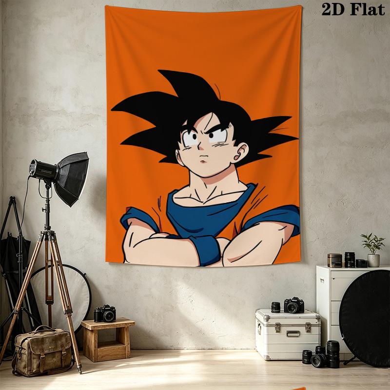 Dragon Ball Z Wall Tapestry Aesthetic Wall Hanging Printed Fabric Blanket Decorative Tapestries For Bedroom Living Room Home Decor