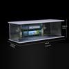 1/64 Model Car Display Case Miniature Street Scene with LED Lights for Sports