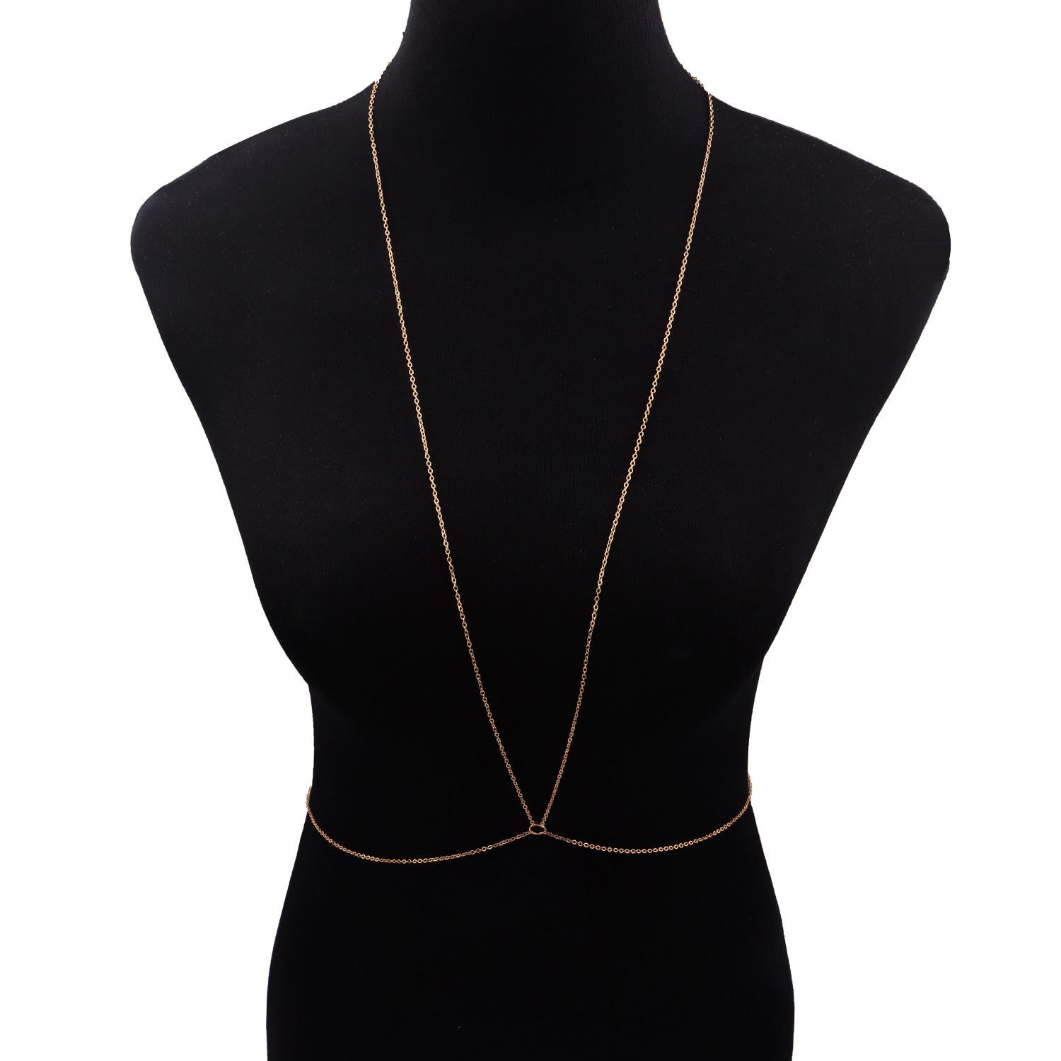 

Wind, street auction, simple integrated chain, body chain, necklace BodyChai золотой