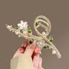 1PC Flower Branches Hair Accessories Female Temperament Hairpin The Back of The Head Large Shark Clamp Excessive Hair Volume and Gripping Clip Hair