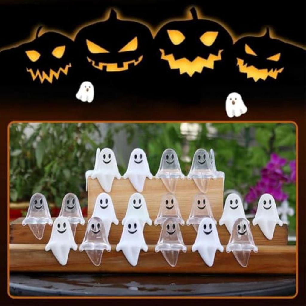 Halloween Sitting Happy Ghosts Desktop Ornaments 20 Pieces