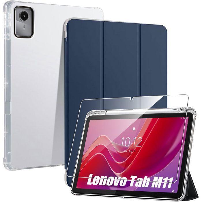 Coque + Verre Trempé pour Lenovo Tab M11 avec Porte-Stylet, Antichoc Renforcée - Bleu Marine