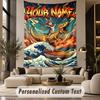 Cat (383) Theme Wall Tapestry Customized With Name Text Personalized Hanging Tapestry For Bedroom Living Room Decor