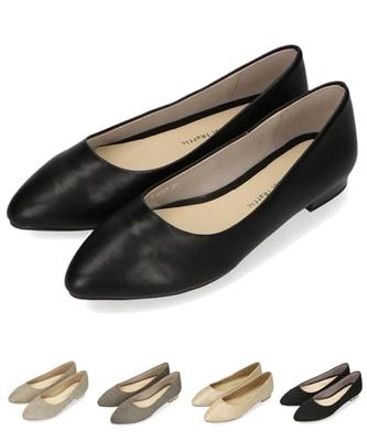 [EC Exclusive] Pointed Toe Flat Pumps/R-4007