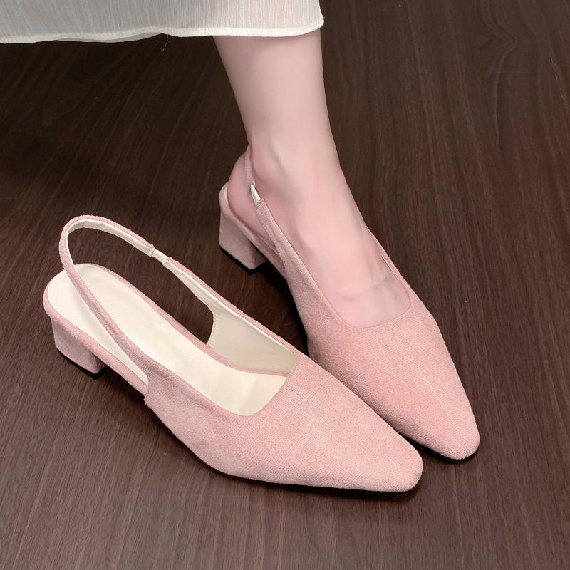 Elegante Designschuhe Damen Slingbacks Damen High Heels Flacher Ausschnitt Büro und Karriere Sexy Slip-on Zehenkappe Gladiator-Sandalen