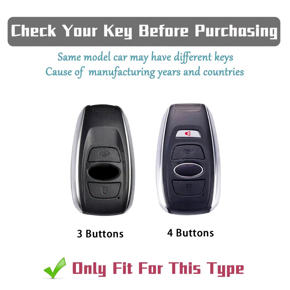 Smart Key Fob Cover for Subaru WRX STI XV Crosstrek Legacy BRZ Forester Impreza Outback 3/4 Buttons Key Protective Holder Chain