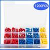 1200Pcs All Copper Cold Crimp Wire Terminals Kit 18 Types Insulated Electrical Connectors for Car Motorcycle Wiring Circuit