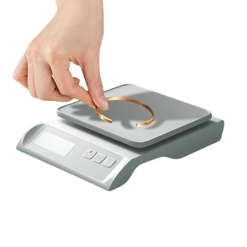 Electronic Scale Small Kitchen Scale Baking Coffee Kitchen Scale 6kg 0.1ghot Sell on Website (white,1g&6kg&188*15*37mm)