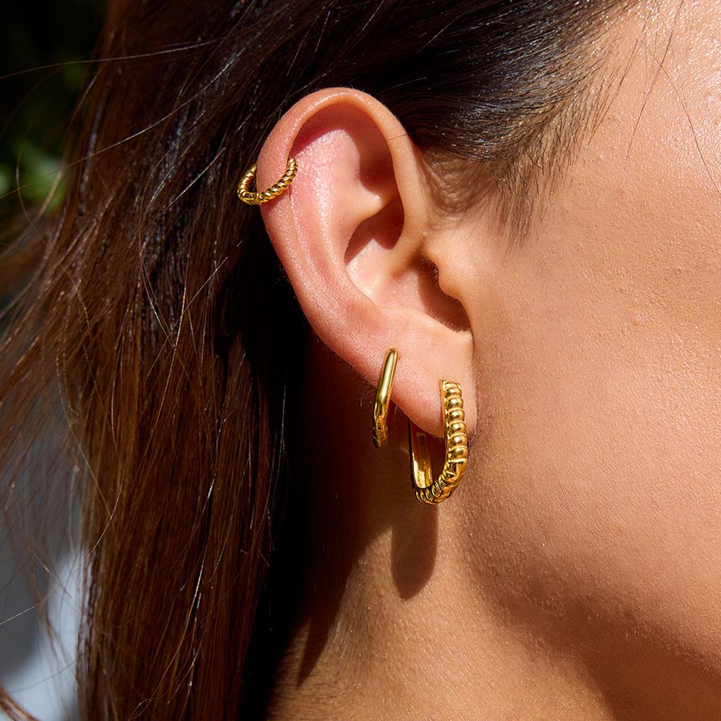 Jiedin European and American stainless steel earrings do not fade earrings titanium steel earrings jewelry