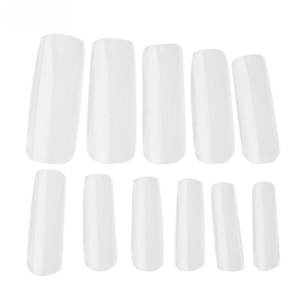 500pcs Transparent Full Coverage False Nail Tips DIY Press-On Nail Production