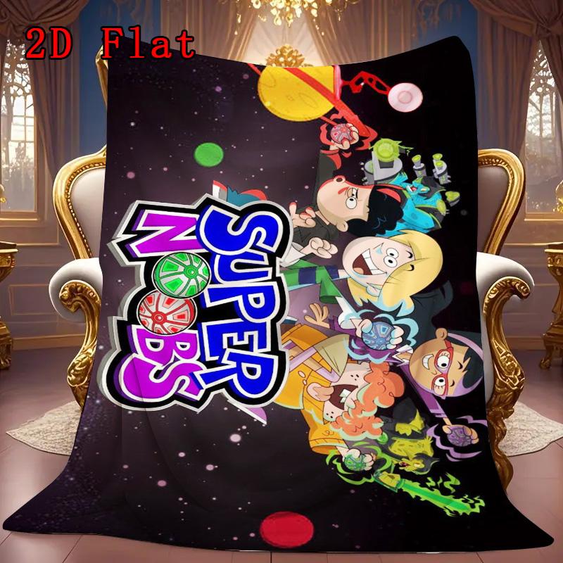 Supernoobs 2D Flat Pattern Flannel Blanket High quality All Seasons Warmth and Comfort Perfect for Christmas Gifts.DMT0925350