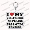 Custom I Love You My Fictional Boyfriend Awesome Girlfriend Keychain Emo Boys Hot Wife Mom Dad Key Ring Keychains Bf Gf Gifts