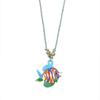 Childishness Fish Pendant Necklace Sea Beach Coloured Glaze Chain Choker  Vacation