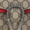 Gucci Dionysus Tigerkopf Nieten Doppel G Logo Aufdruck Leinwand und Leder Patchwork Muschel Tasche