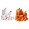 Halloween Artificial Pumpkins Set Of 14Pieces Durable User Friendly Materials For Tabletop Porch Decors