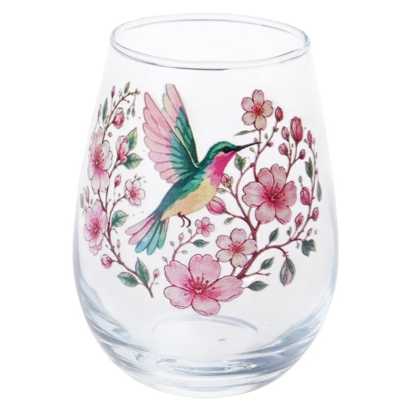 Garten Glas Teetasse Kolibris Florales Geprägte Kaffeetasse Dekorative Trinktasse, Gläser Geburtstag Geschenk