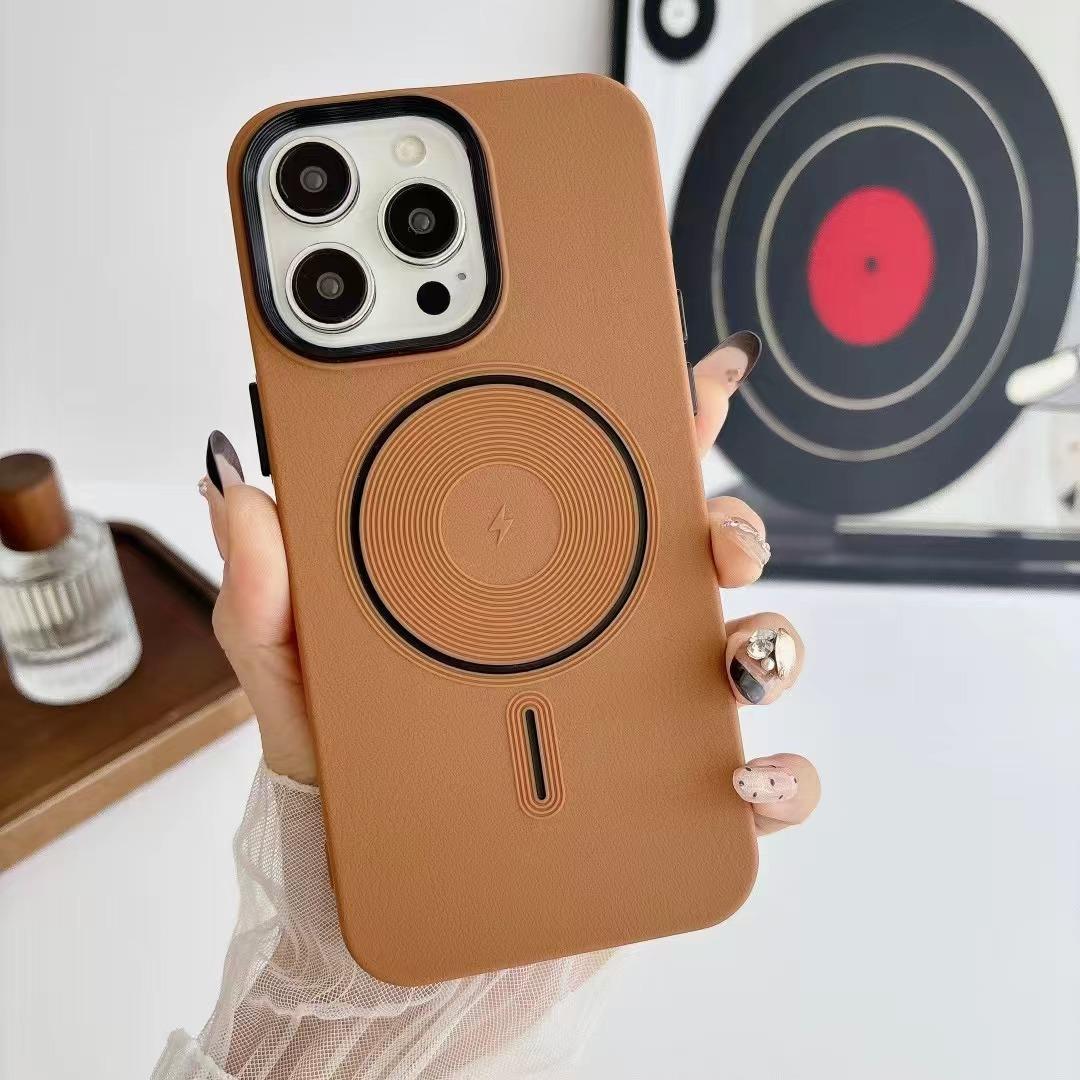 

Чехол из овчины, подходит для iPhone 13 Pro Max, тонкий круглый, с магнитной фиксацией, чехол для мобильного телефона Apple 15/16, полностью закрывающий защитный чехол Max Apple 16E