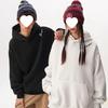 Unisex Embroidered National Trend One-Shoulder Hoodie - Autumn/Winter Loose Fit, Versatile Casual Top