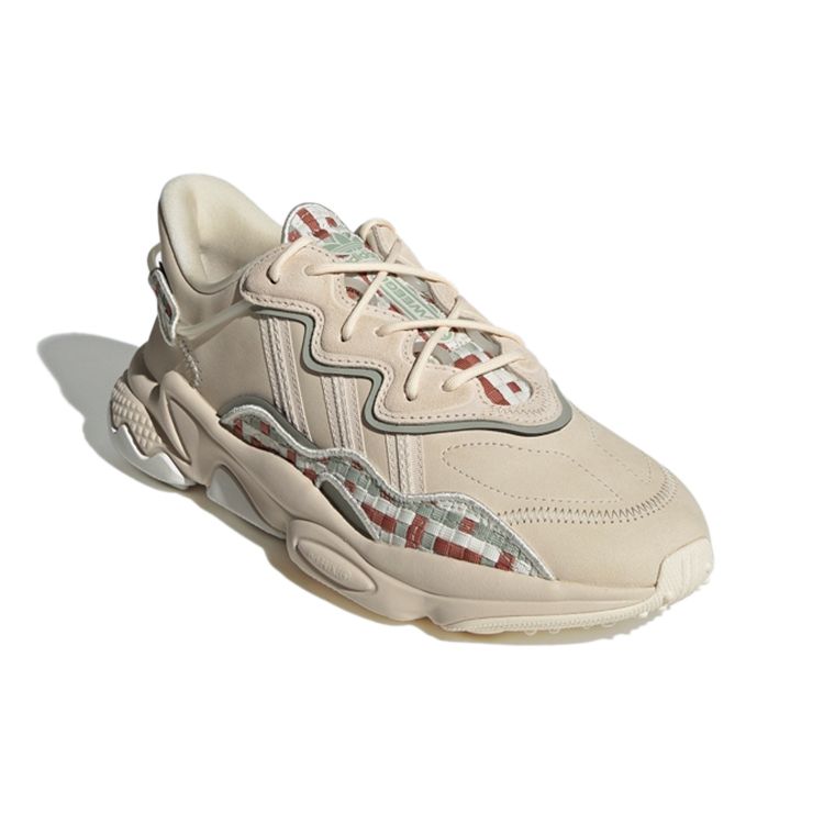 Adidas Originals Ozweego Fabric Leather Comfortable Sports Durable Low-Top Lifestyle Shoes Unisex Shoes Beige GY9018