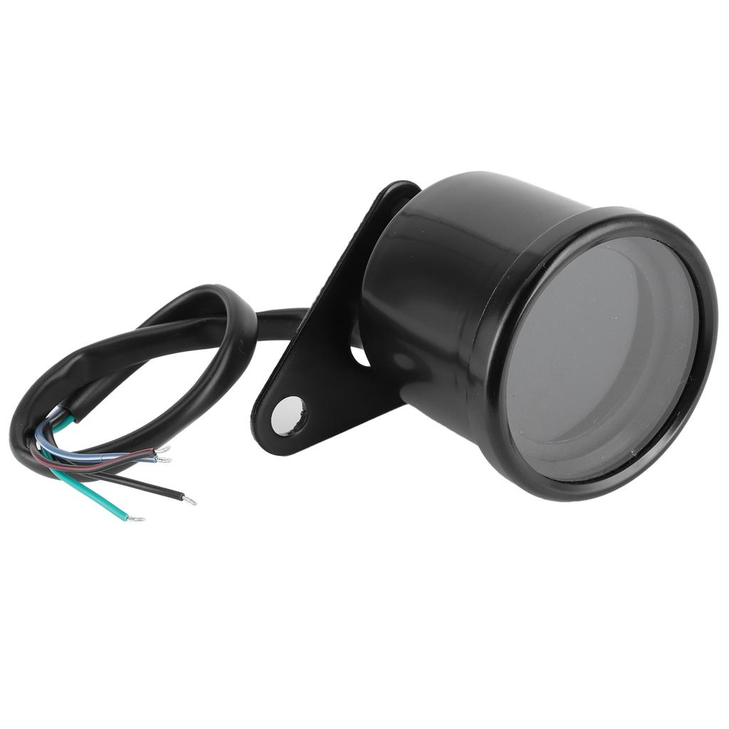 Motorcycle MultiFunctional Meter Tachometer Odometer Fuel Gauge Speedmeter 12V Universal(Black )