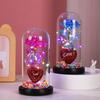 Ewige Rose Geschenk für Frauen Mama Ehefrau Leuchtende Ewige Rose Blume in Glasglocke Romantisches Geschenk für Hochzeiten Valentinstag Jahrestag