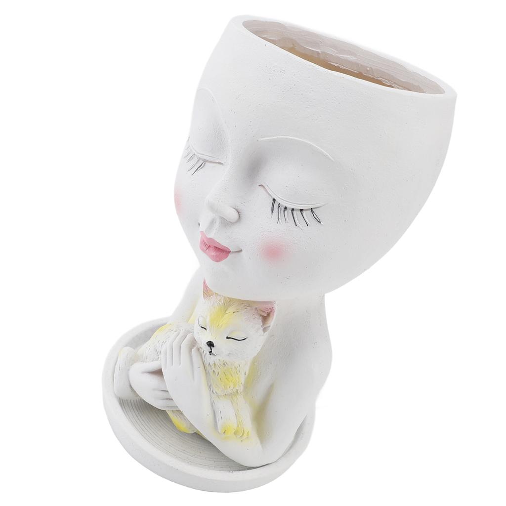 Gesicht Blumentopf Verblassender Harz Kopf Pflanzgefäß DIY Dekorativ Entzückender Sukkulenten Blumentopf Mit