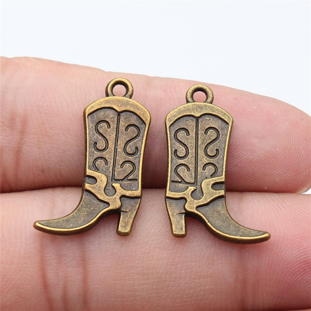 Shoes High Heel Fashion Charm Antique Bronze Zinc Alloy Jewelry Making Supplies for Women Earring Charms Handmade