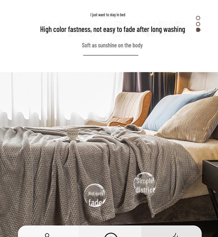 Cross-Border Thick Pineapple Flannel Blanket - Solid Color Coral Fleece Children's Gift Blanket