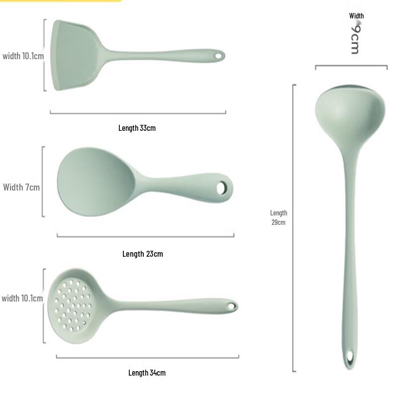 COOKER KING 4-Piece Silicone Kitchen Utensil Set