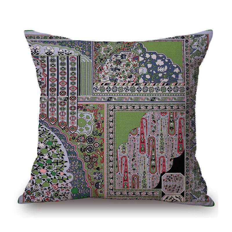 Luxury Classic Flower Pattern Elephant Animal Decorative Cotton Linen Sofa Pillow Cover Modern Aesthetic Art Cushion Cover Case