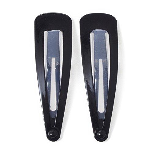 MAPEPE Clipsuri de păr negre anti-alunecare, 2 bucăți (5 cm lungime)