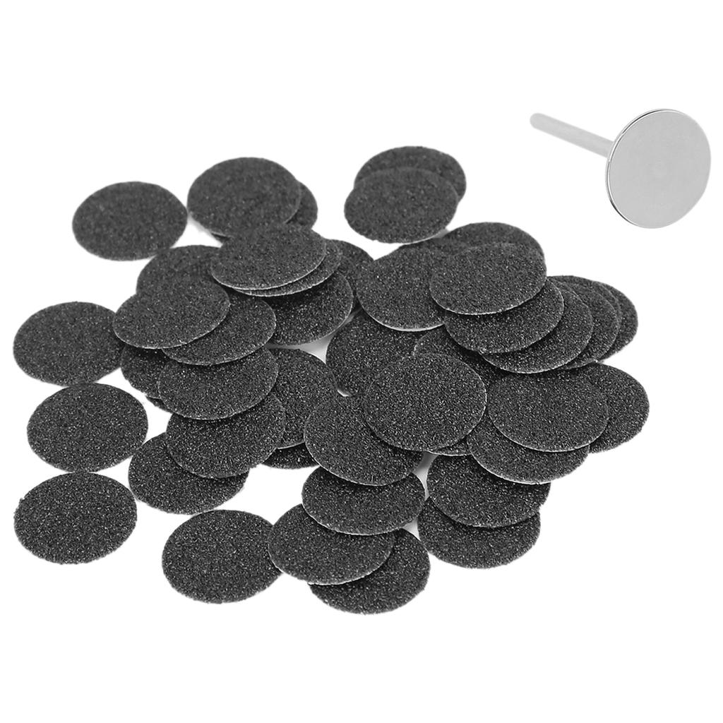 50pcs Electric Callus Remover Sandpaper Discs Pedicure Tool Replacement Accessory with Shaft