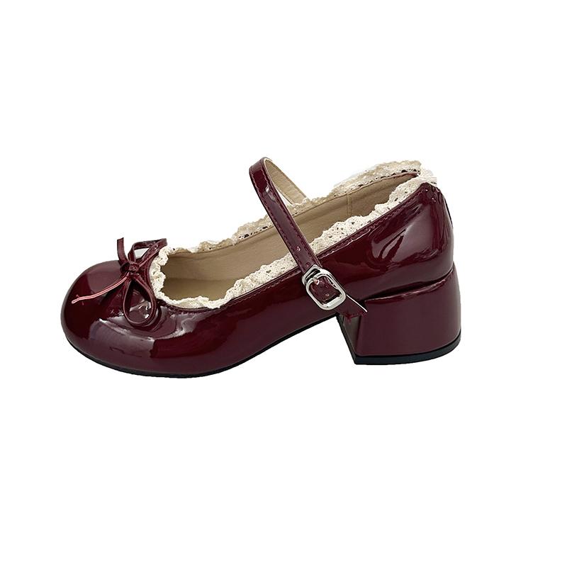 

Fashion 2025 NEW Women s Elegant and Fashionable Flats Leather Temperament Women 2025 New Summer Lace Edge Height Shoes 35 красный