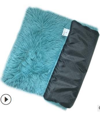 Manufacturer Soft Plush Pet Dog Mat Non-slip Bottom (Blue,M) синий