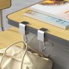 Rotatable U-Shaped Metal Desk Hooks, Detachable and Damage-Free Installation, Contemporary Style for Office Desks, School Dorms