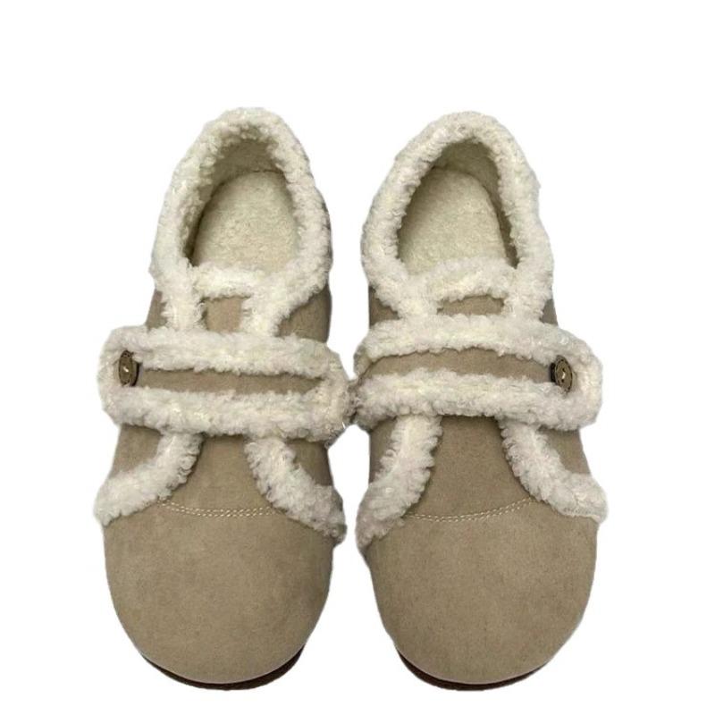 Bavlněné boty se silnou podrážkou, nové podzimní a zimní domácí obutí, hromádkované a zesílené baotou, obří teplé a jednoduché bavlněné boty