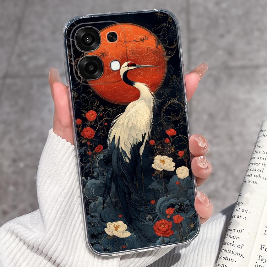 For Oppo A6 Pro A6x A5x K13 Realme 15X C85 V70 V70s CT 7 7T 8 Phone Cases Beautiful Sakura Butterflies Patterns Casing Soft Silicone TPU Clear Housing