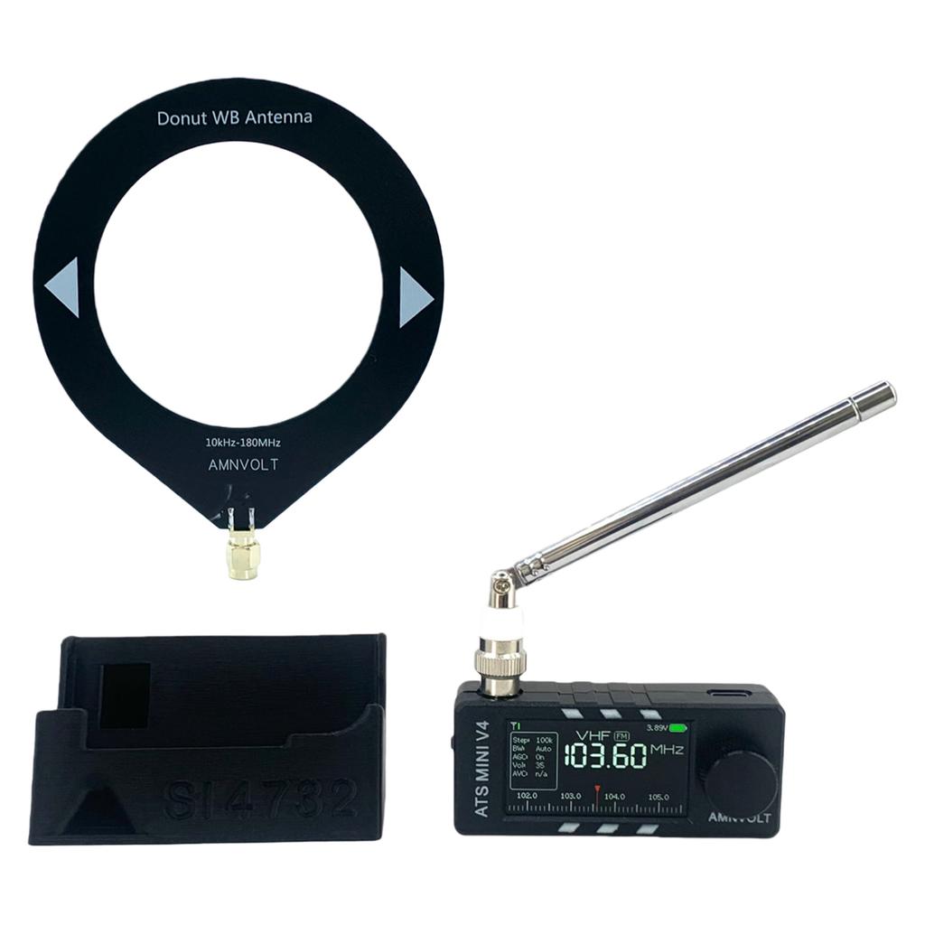 AMNVOLT V4 ATS MINI SI4732 Radio ALL Band DSP Radio FM AM SSB LSB USB Receiver, built-in Hi-Z Headphone Amplifier Circuit