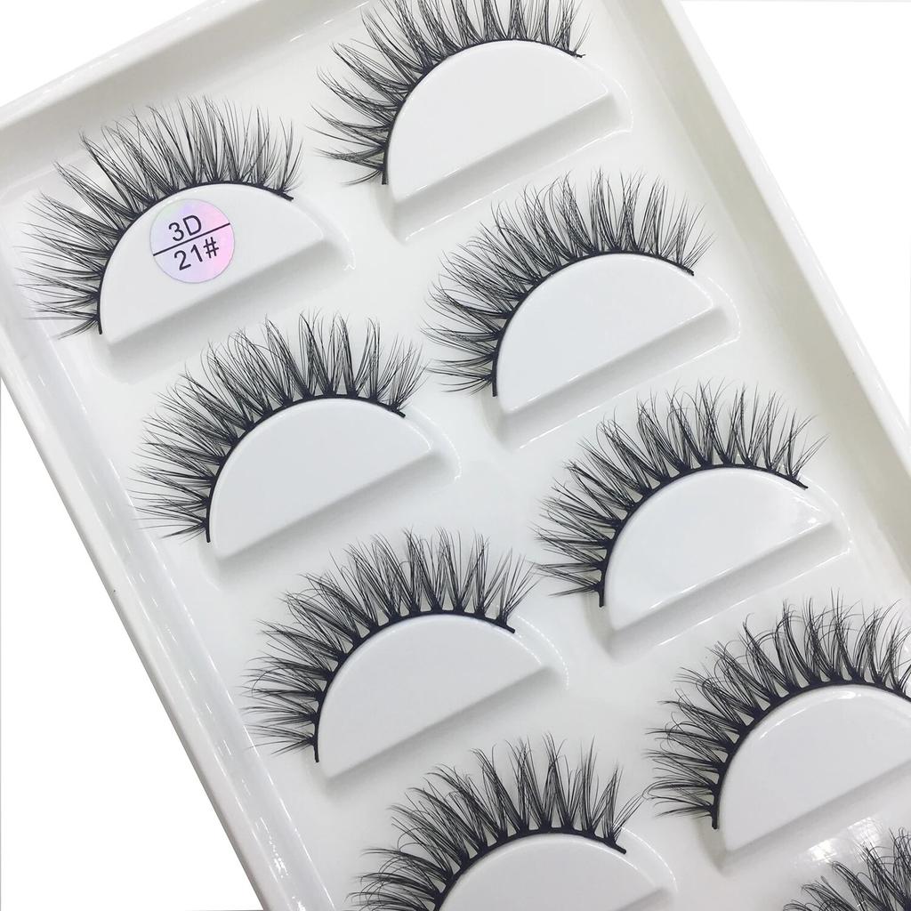 12 Style 5 Pairs 3D Natural Mink False Eyelashes Makeup Fake Eye Lashes Faux Cilios Make Up Beauty Tools