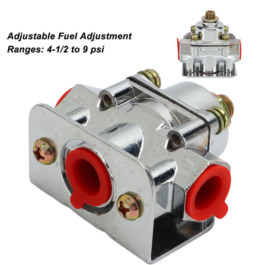 Carburetor Fuel Pressure Regulator 4‑1/2 To 9 Psi 3/8in NPT Port Zinc Alloy 12‑803 for Holley