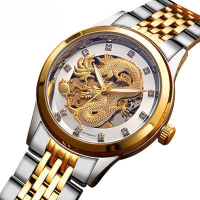 Golden Dragon Watch Fully Automatic Mechanical Watch Business Waterproof Watch Men's Watch