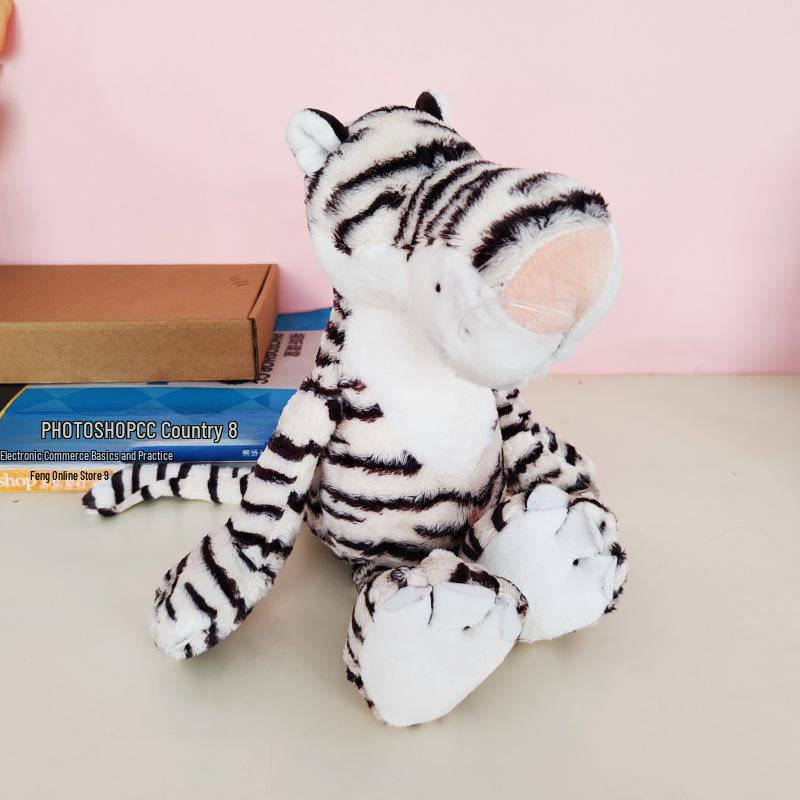 Plush Forest Animal Dolls: Lion, Elephant, Tiger, Monkey, and Deer - Children's Toys